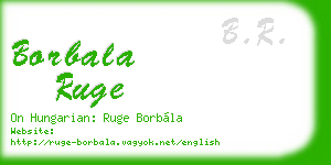 borbala ruge business card